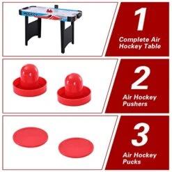 RayChee 48in Air Hockey Table For Kids And Adults, Portable Hockey Table W/LED Scoreboard, 2 Pucks, 2 Pushers, Powerful 12V Motor For Home, Game Room, Bar 10 RayChee 48in Air Hockey Table For Kids And Adults, Portable Hockey Table W/LED Scoreboard, 2 Pucks, 2 Pushers, Powerful 12V Motor For Home, Game Room, Bar -Play Nest Game 51LbShYU7VL