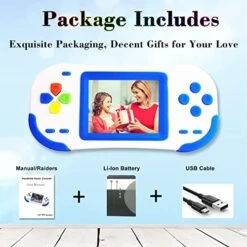 Beijue Handheld Games For Kids Adults 3.0'' Large Screen Preloaded 218 Classic Retro Video Games Seniors Rechargeable Electronic Game Player Birthday Xmas Present (Blue) -Play Nest Game 51LxfDq1O5L