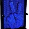 3D Pin Art Sensory Toy Needles Intellectual Fun Toy Plastic Pin Art Palm Board Large (LightBlue-6 X 8 Inches)