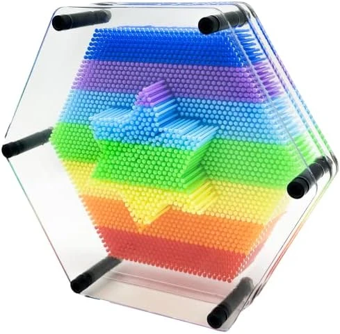 3D Pin Art Sensory Toy Needles Intellectual Fun Toy Plastic Pin Art Palm Board Large (LightBlue-6 X 8 Inches) 7 3D Pin Art Sensory Toy Needles Intellectual Fun Toy Plastic Pin Art Palm Board Large (LightBlue-6 X 8 Inches) - Image 5