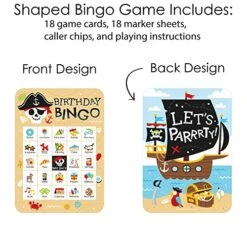 Big Dot Of Happiness Pirate Ship Adventures - Picture Bingo Cards And Markers - Skull Birthday Party Bingo Game - Set Of 18 8 Big Dot Of Happiness Pirate Ship Adventures - Picture Bingo Cards And Markers - Skull Birthday Party Bingo Game - Set Of 18 -Play Nest Game 51MlAQgmcsL