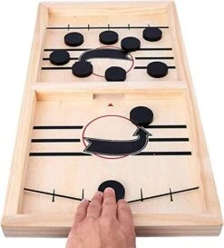 Moopok Fast Sling Puck Game,Wooden Hockey Game Sling Puck.Desktop Battle Wooden Sling Hockey Table Game,Adults And Kids Family Games -Play Nest Game 51OXLM2YVL. AC