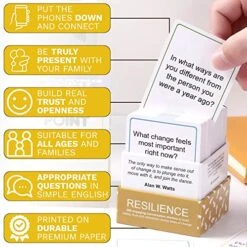 200 Resilience Conversation Starter Cards For Stronger Families - Build Trust, Safety And Connection Through Transitions Or Life Changes - Deeper Discussion Parents Children's Therapy Icebreaker Game 11 200 Resilience Conversation Starter Cards For Stronger Families - Build Trust, Safety And Connection Through Transitions Or Life Changes - Deeper Discussion Parents Children's Therapy Icebreaker Game -Play Nest Game 51PUgv0i3gL