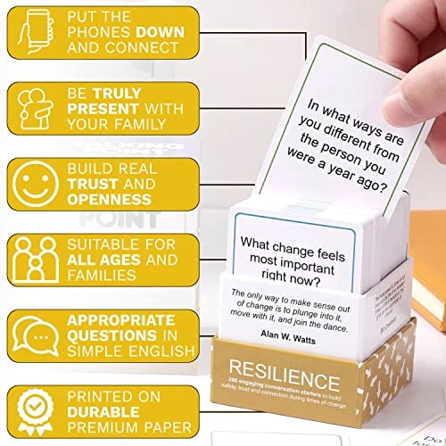 200 Resilience Conversation Starter Cards For Stronger Families - Build Trust, Safety And Connection Through Transitions Or Life Changes - Deeper Discussion Parents Children's Therapy Icebreaker Game 6 200 Resilience Conversation Starter Cards For Stronger Families - Build Trust, Safety And Connection Through Transitions Or Life Changes - Deeper Discussion Parents Children's Therapy Icebreaker Game - Image 4