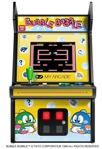 My Arcade Micro Player Mini Arcade Machine: Bubble Bobble Video Game, Fully Playable, 6.75 Inch Collectible, Color Display, Speaker, Volume Buttons, Headphone Jack, Battery Or Micro USB Powered 3 My Arcade Micro Player Mini Arcade Machine: Bubble Bobble Video Game, Fully Playable, 6.75 Inch Collectible, Color Display, Speaker, Volume Buttons, Headphone Jack, Battery Or Micro USB Powered