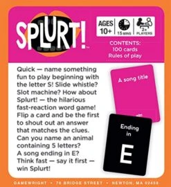 Gamewright - Splurt! - Portable Party Card Game - Think Fast. Say It First!,Pink 7 Gamewright - Splurt! - Portable Party Card Game - Think Fast. Say It First!,Pink -Play Nest Game 51RroSb8e0L