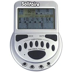 John N. Hansen Mega Screen Handheld Solitaire Game - Klondike Style Video Play For Ages 8+