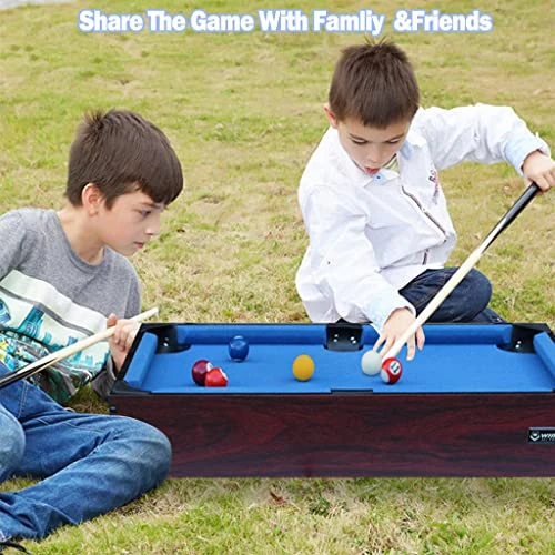 IFOYO Mini Table Top Pool, Billiards Table With 15 Colored Balls, 1 Cue Ball, 1 Brush, 2 Pool Sticks & Racking Triangle Portable And Fun For Party Game 7 IFOYO Mini Table Top Pool, Billiards Table With 15 Colored Balls, 1 Cue Ball, 1 Brush, 2 Pool Sticks & Racking Triangle Portable And Fun For Party Game - Image 5