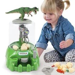 Mini Claw Machine Arcade Game | Dinosaur Toys Candy Grabber & Prize Dispenser Vending Machine Toy For Kids, With Music | Birthday & Christmas Gifts For Boys & Girls 3-10 Year Old