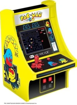 My Arcade Micro Player Mini Arcade Machine: Pac-Man Video Game, Fully Playable, 6.75 Inch Collectible, Color Display, Speaker, Volume Buttons, Headphone Jack, Battery Or Micro USB Powered