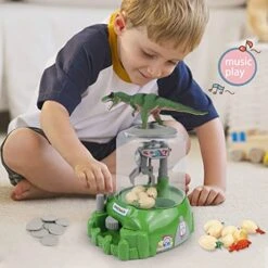 Mini Claw Machine Arcade Game | Dinosaur Toys Candy Grabber & Prize Dispenser Vending Machine Toy For Kids, With Music | Birthday & Christmas Gifts For Boys & Girls 3-10 Year Old -Play Nest Game 51Xe6hq2teL