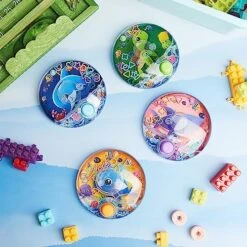 Liliful 12 Pcs Handheld Water Games Ocean Toys Water Ring Toss Game Mini 90s Retro Pocket Games Travel Games For Little Teens Family Party Favor, Without Water, 4 Styles -Play Nest Game 51XnTzYYgDL