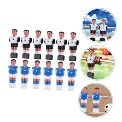 INOOMP 12pcs Football Machine Doll Mini Accessories Mini Baby Dolls Cake Toy Soccer Accessories For Men Football Men Figurine Foosball Table Player Imitation Soccer Player Foosball Game