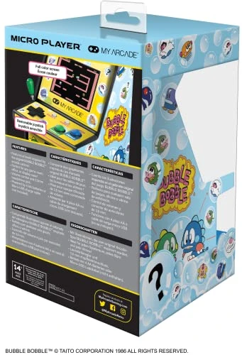 My Arcade Micro Player Mini Arcade Machine: Bubble Bobble Video Game, Fully Playable, 6.75 Inch Collectible, Color Display, Speaker, Volume Buttons, Headphone Jack, Battery Or Micro USB Powered 9 My Arcade Micro Player Mini Arcade Machine: Bubble Bobble Video Game, Fully Playable, 6.75 Inch Collectible, Color Display, Speaker, Volume Buttons, Headphone Jack, Battery Or Micro USB Powered - Image 7