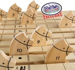 Matty's Toy Stop Deluxe Wooden Horse Racing Derby Game With Dice, Playing Cards & Chips -Play Nest Game 51c1b2VJZtL