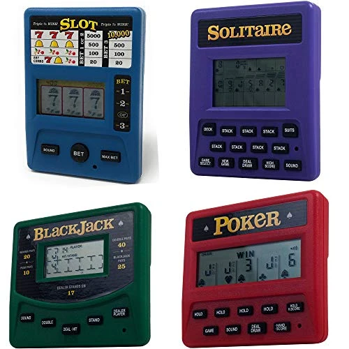 Electronic Gambling Game Pack Bundle Set Of 4 - Slot Machine - Poker - Blackjack - Solitaire Handheld Games 3 Electronic Gambling Game Pack Bundle Set Of 4 - Slot Machine - Poker - Blackjack - Solitaire Handheld Games