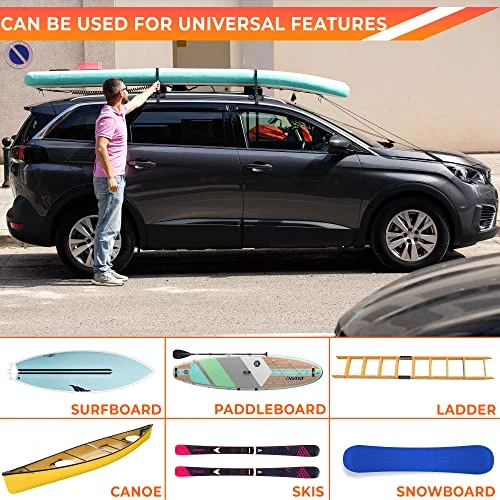 Zone Tech Soft Roof Rack Pads Heavy Duty, Use With Or Without Cross Bar, Non-Slip, Use For Kayak, Surfboard, Canoe, And More (1 Set) 5 Zone Tech Soft Roof Rack Pads Heavy Duty, Use With Or Without Cross Bar, Non-Slip, Use For Kayak, Surfboard, Canoe, And More (1 Set) - Image 3