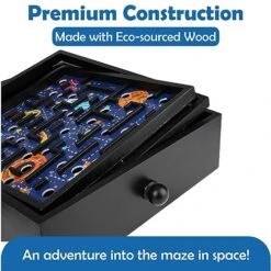 STERLING Games Wooden Labyrinth Space Shuttle Theme Tilt Maze Game With Marble Ball And 60 Waypoints For 6 Years Up, 13.5" X 13" Board 14 STERLING Games Wooden Labyrinth Space Shuttle Theme Tilt Maze Game With Marble Ball And 60 Waypoints For 6 Years Up, 13.5" X 13" Board -Play Nest Game 51dh2PQAkOL