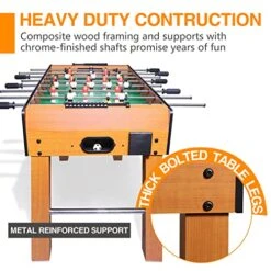 BBnote 48in Competition Sized Foosball Table, Home Arcade Tables Football, Game Room, Arcade With 2 Balls, 2 Cup Golders, Game Machine Suitable For Adults And Kids -Play Nest Game 51fI0MGQ3QL