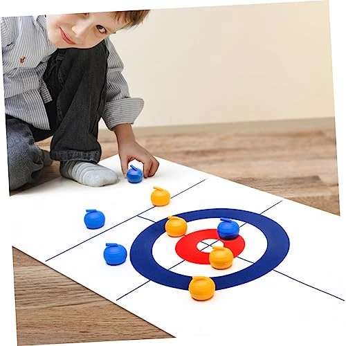 CLISPEED 1 Set Table Curling Childrens Play Sets Chess Boards For Kid Parent Kids Curling Game Set Party Supply White Campus Curly Plastic Roller Set Portable Chess Board 8 CLISPEED 1 Set Table Curling Childrens Play Sets Chess Boards For Kid Parent Kids Curling Game Set Party Supply White Campus Curly Plastic Roller Set Portable Chess Board - Image 6