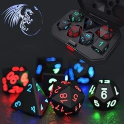 Dungeons And Dragons Dice Set Rechargeable DND Dice With Charging Box For MTG,Role Playing Table Games, RPG Polyhedral Dice Set -Play Nest Game 51l9YtXQ4zL. AC