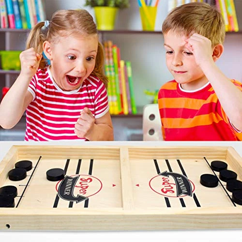 BAKAM Super Fast Sling Puck Game, Portable Table Hockey Game For Kids And Adults, Tabletop Slingshot Games Toys For Boys And Girls, Desktop Sport Board Game For Family Game Night Fun (Large Winner) 4 BAKAM Super Fast Sling Puck Game, Portable Table Hockey Game For Kids And Adults, Tabletop Slingshot Games Toys For Boys And Girls, Desktop Sport Board Game For Family Game Night Fun (Large Winner) - Image 2