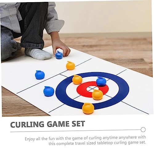 CLISPEED 1 Set Table Curling Childrens Play Sets Chess Boards For Kid Parent Kids Curling Game Set Party Supply White Campus Curly Plastic Roller Set Portable Chess Board 7 CLISPEED 1 Set Table Curling Childrens Play Sets Chess Boards For Kid Parent Kids Curling Game Set Party Supply White Campus Curly Plastic Roller Set Portable Chess Board - Image 5