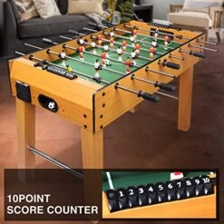 BBnote 48in Competition Sized Foosball Table, Home Arcade Tables Football, Game Room, Arcade With 2 Balls, 2 Cup Golders, Game Machine Suitable For Adults And Kids -Play Nest Game 51mA6lOM9WL
