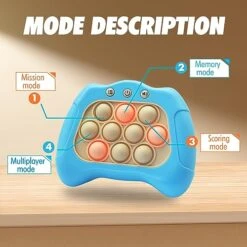 Boxgear LED Handheld Pop Game Electronic Bubble Popping Game Light Up Pop Game Sensory Toys For Kids -Play Nest Game 51mruwttUoL