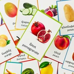 Hye Lezu Armenian Fruit & Veggie Bingo, Eastern And Western Pronunciations, Play Bingo And Learn Armenian Fruits And Vegetables, Ages 3+ -Play Nest Game 51o1Ck5zPXL