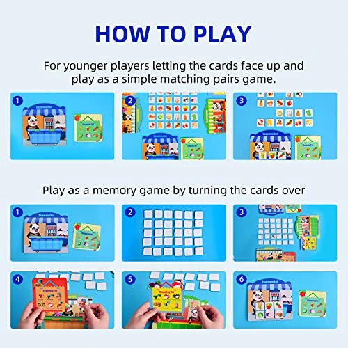 Panda Juniors Memory Game, Shopping List Game Educational Matching Games For Kids Toddlers Ages 3 And Up Preschool Home Learning Montessori STEM Board Games Gift Toys 5 Panda Juniors Memory Game, Shopping List Game Educational Matching Games For Kids Toddlers Ages 3 And Up Preschool Home Learning Montessori STEM Board Games Gift Toys - Image 3