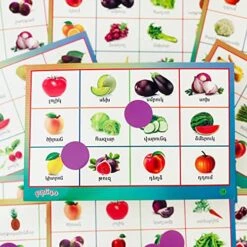 Hye Lezu Armenian Fruit & Veggie Bingo, Eastern And Western Pronunciations, Play Bingo And Learn Armenian Fruits And Vegetables, Ages 3+ -Play Nest Game 51q5bfBJn9L
