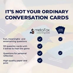 MetaFox About Us Conversation Starters | 101 Getting To Know You Questions | Fun And Deep Conversation Cards Game For Friends, Family, Teammates (English) 15 MetaFox About Us Conversation Starters | 101 Getting To Know You Questions | Fun And Deep Conversation Cards Game For Friends, Family, Teammates (English) -Play Nest Game 51rMj7h5npL