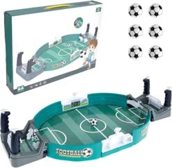 Football Table Interactive Game, Mini Tabletop Soccer Pinball Games, Hand-Eye Coordination Classic Parent-Child Interactive Desktop Sport Board Game, Double Battle Table Soccer Game (Large - 6 Balls)