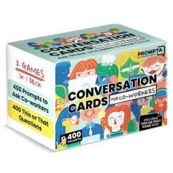 Conversation Cards For Coworkers - 400 Questions From Light To Deep And 400 Fun This Or That Prompts - Break The Ice Team Building Games For Work - Icebreaker Question Card Game For Adults At Work
