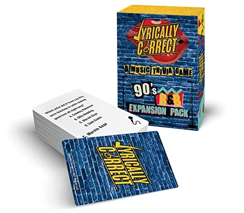 Lyrically Correct 90's Expansion Pack Music Trivia Card Game| Multi-Generational Family Gatherings, Adult Game Night And Fun Trivia 3 Lyrically Correct 90's Expansion Pack Music Trivia Card Game| Multi-Generational Family Gatherings, Adult Game Night And Fun Trivia