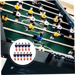 HOLIDYOYO 22 Pcs Football Machine Player Mini Footballs Toy Machine Doll Set Resin Foosball Player Foosball Table For Kids Portable Mini Table Football Creative Table Football Boys Component -Play Nest Game 51sTk6xu75L