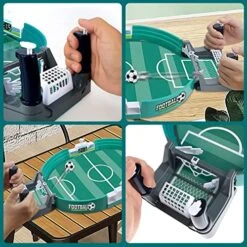Football Table Interactive Game, Mini Tabletop Soccer Pinball Games, Hand-Eye Coordination Classic Parent-Child Interactive Desktop Sport Board Game, Double Battle Table Soccer Game (Large - 6 Balls) -Play Nest Game 51swmFQb2VL
