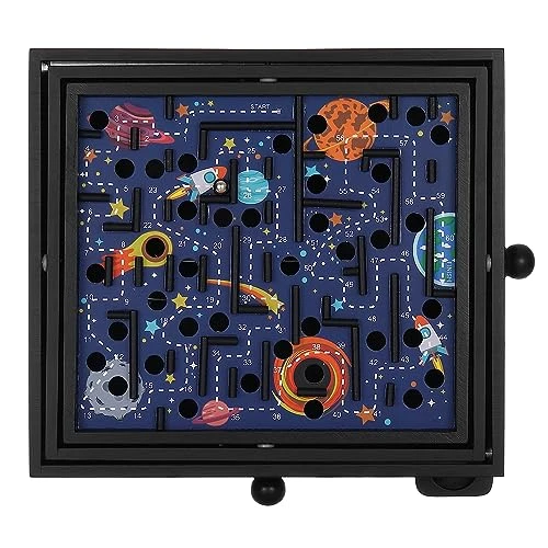 STERLING Games Wooden Labyrinth Space Shuttle Theme Tilt Maze Game With Marble Ball And 60 Waypoints For 6 Years Up, 13.5" X 13" Board 3 STERLING Games Wooden Labyrinth Space Shuttle Theme Tilt Maze Game With Marble Ball And 60 Waypoints For 6 Years Up, 13.5" X 13" Board