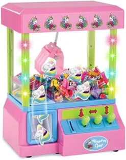 Bundaloo Claw Machine For Kids - Baseball Themed Miniature Candy Grabber With 3 Small Baseball Toys, 30 Reusable Tokens - Electronic Prize Dispenser Toy Party Game For Children -Play Nest Game 51tnivRL54L. AC