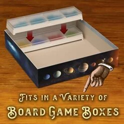 GameTamer Divided Tray With Lid For Organizing Board Game Tokens, Meeples, Pieces With Mini Connecting Card Holder (Token Tamers - Set Of 2, Castle Grey) -Play Nest Game 51wd6Q1aDSL