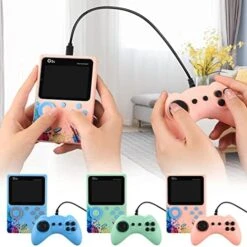 GENERIC Handheld Game Machine ,3-inch Large Screen 500 In One Handheld Computer Nostalgic Classic Children's Puzzle Toy Game Machine Big Screen,Gifts For Chrismas (Pink) -Play Nest Game 51wkj8Q2qzL. AC