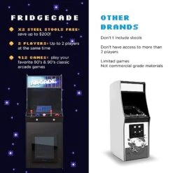 Creative Arcades Full Size Stand-Up Commercial Grade Arcade Machine | 2 Player | 412 Games | 22" LCD Screen | 2 Sanwa Joysticks | Trackball | Built-in Fridge | 2 Stools Included | 3 Year Warranty 17 Creative Arcades Full Size Stand-Up Commercial Grade Arcade Machine | 2 Player | 412 Games | 22" LCD Screen | 2 Sanwa Joysticks | Trackball | Built-in Fridge | 2 Stools Included | 3 Year Warranty -Play Nest Game 51xjIIIDBlL