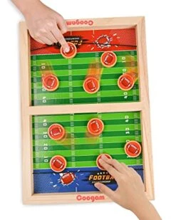 Coogam Fast Sling Puck Game, Wooden Sling Football Shot Board Game Large Table Interaction Speed Track Toy For Party Home Family Parents-Child Boys Girls Adult -Play Nest Game 51z1wNaujWL