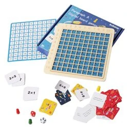 Wooden Math Multiplication Board,Montessori Children Counting Toy,Math Blocks Board For Toddlers Kids Over 3 Years Old (Multiply+Add)