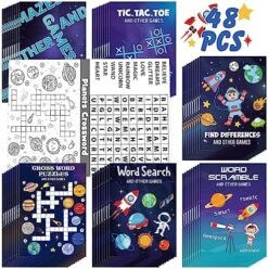 Mini Activity Books For Kids, Mini Fun And Games, Challenging Activities Include Mazes, Word Search, Word Scramble, Find Difference And More For Party Classroom Gifts Bag Stuffers (48, Astronaut) -Play Nest Game 6109RPC7sL. AC