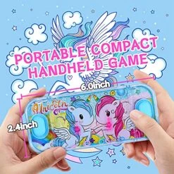 SevenQ Handheld Water Games For Girl, 4 Packs Cute Theme Water Toss Ring Game Aqua Toy Water Ring Game For Kids -Play Nest Game 612s77gx2aS