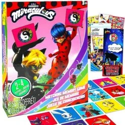 Zagtoon Miraculous Ladybug Memory Game Set Bundle With Miraculous Ladybug Matching Miraculous Ladybug Gifts