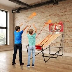 Lanos Basketball Arcade Game, Double Electronic Hoop Shot, 2 Player Or 1 Player, With 6 Basketballs - Indoor Basketball With 8 Game Modes - Premium Arcade Games For Home -Play Nest Game 617gEDggbOL