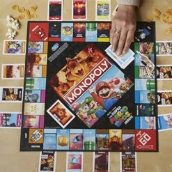 Hasbro Gaming Monopoly The Super Mario Bros. Movie Edition Kids Board Game | Family Games For Super Mario Fans | Includes Bowser Token | Ages 8+ | 2-6 Players -Play Nest Game 61DB3dyCZ7L